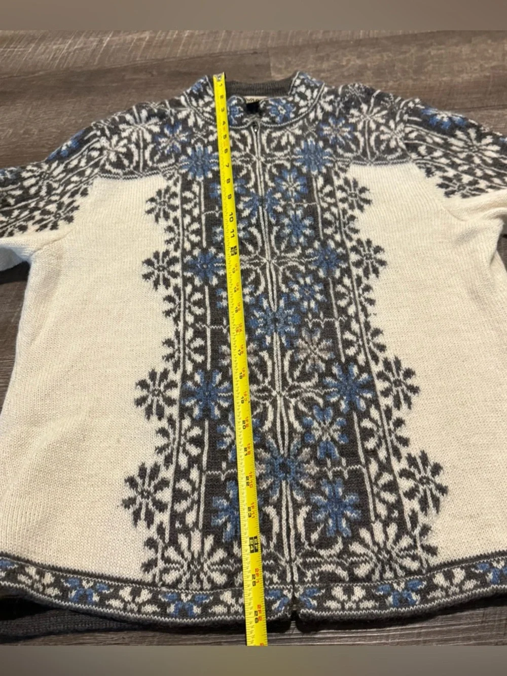 Intiwara Alpaca Cardigan Nordic Vintage Fair Isle Pattern - Picture 8 of 8